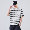 夏季新款短袖T恤宽松条纹圆领情侣海魂衫半袖t恤  AY-D3603 商品缩略图3