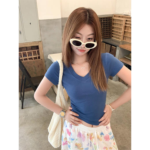 【99元任选2件】新品现货秒杀！卖完下架不再补 ！微信粉丝打折价！！蓝色短袖T恤 商品图3