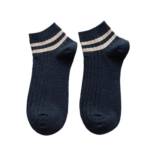 【男士双杠五分袜】男士双杠棉袜子精梳棉双针运动休闲袜四季短袜五分袜 商品图7