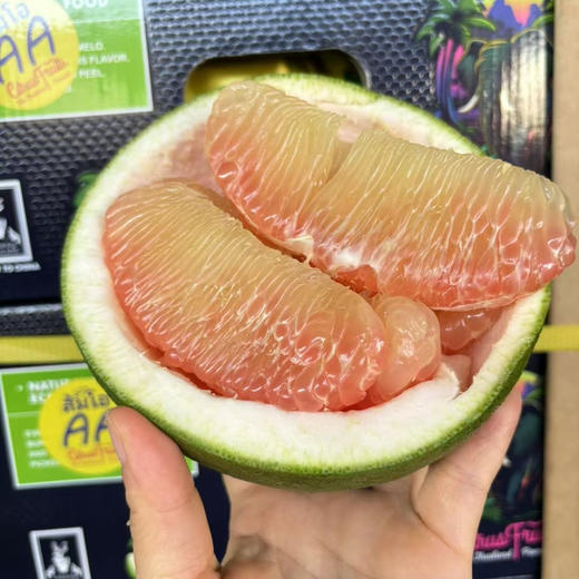 泰国红宝石蜜柚1箱4个共约9斤 礼盒装 柚子清甜多汁 低脂解腻 商品图1