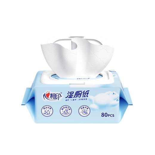 XCY080+P2（箱装）心相印湿厕纸系列80片装湿巾5包组合装（新老包装随机发） 商品图1