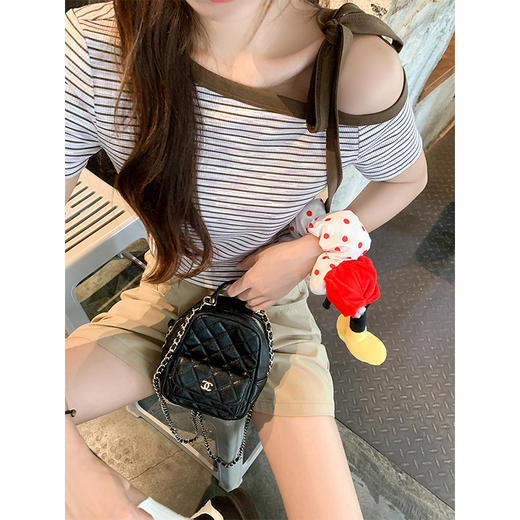 【99元任选2件】微信打折价！条纹斜肩短袖T恤 商品图2