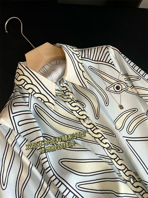 TB新款外贸原单斜纹天丝衬衫式直筒连衣裙 商品图9