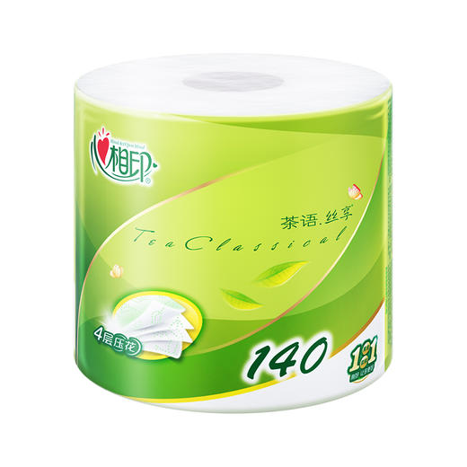 BT927（箱装）心相印茶语经典140克27粒装四层茶叶压花卷筒卫生纸 商品图2