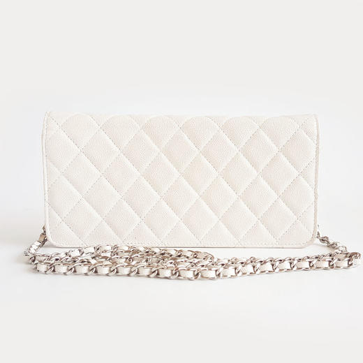 【95新】CHANEL香奈儿24P白色荔枝镂空双C长款woc链条包单肩包女士现售价：19000！270425AI12 商品图4