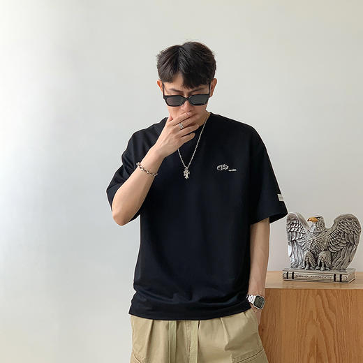 徐太浪简约百搭印花短袖T恤男夏季潮牌大码男装休闲半袖圆领上衣 商品图0