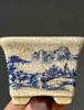 开片瓷青花绘山水四方花盆，顺丰包邮 商品缩略图12