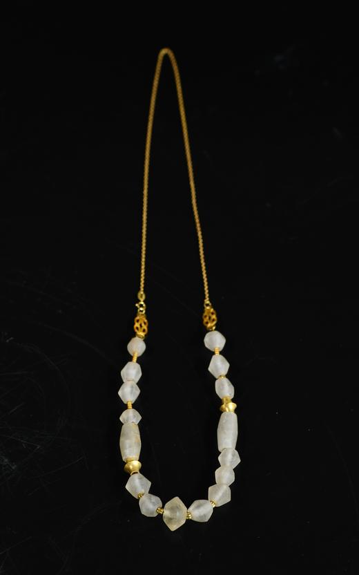 春秋老水晶18k金铜钱项链 商品图1