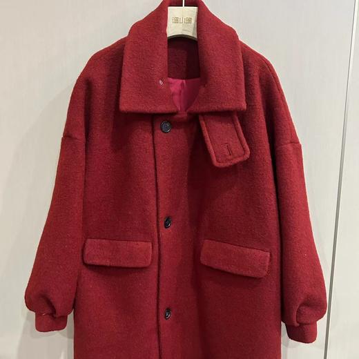 【线上专属】羊毛大衣（24801179胭脂-设计师） 商品图2