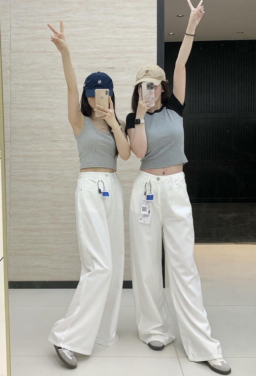 溯源好货！三防面料！大牌大厂代工出品🥇【Le*同款三防面料天丝牛仔裤】自带修腿遮胯效果❗️巨百搭，一裤多穿❗️⚠️认准客供面料‼️三防莱赛尔面料，防水防油防污！✅直筒阔腿，适合各种腿型，超遮肉 商品图0