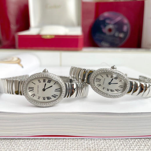 卡地亚浴缸Baignoire1920系列，进口瑞士石英机芯，316L精钢表壳表链，淬火钢蓝指针，标志性罗马表盘，弧形水晶镜面，月牙形表链环环相扣❕❕❕ 商品图8