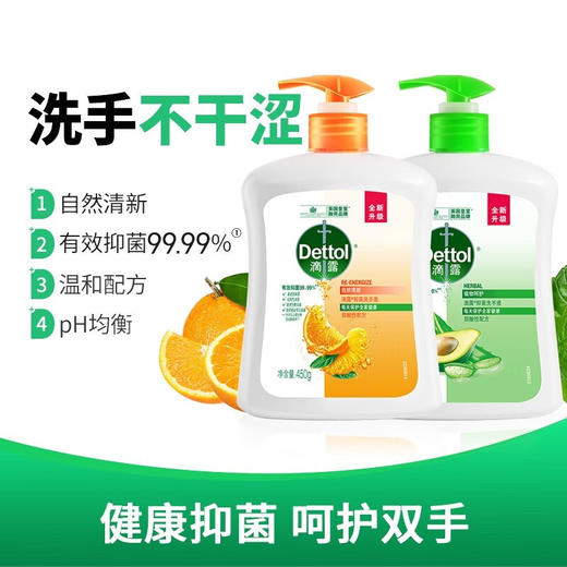滴露洗手液植物450g+自然450g 商品图1