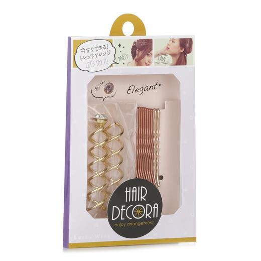LUCKY TRENDY - 可爱发夹套装（粉金色组合） 商品图0