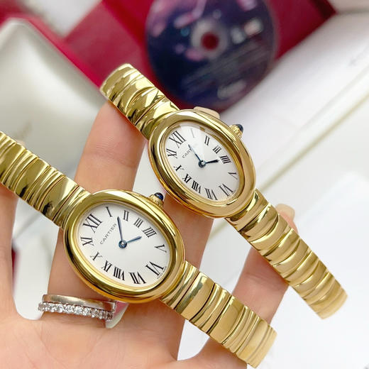 卡地亚浴缸Baignoire1920系列，进口瑞士石英机芯，316L精钢表壳表链，淬火钢蓝指针，标志性罗马表盘，弧形水晶镜面，月牙形表链环环相扣❕❕❕ 商品图8