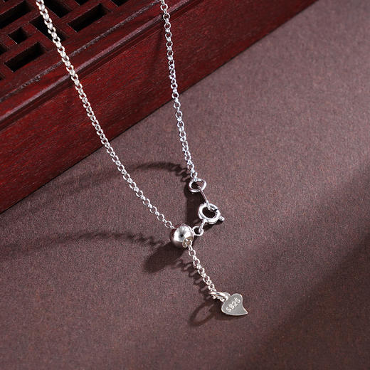 子佩集S925银【流景扬辉】套链【DZ06681】纯银和田玉镀金项链2504 商品图3