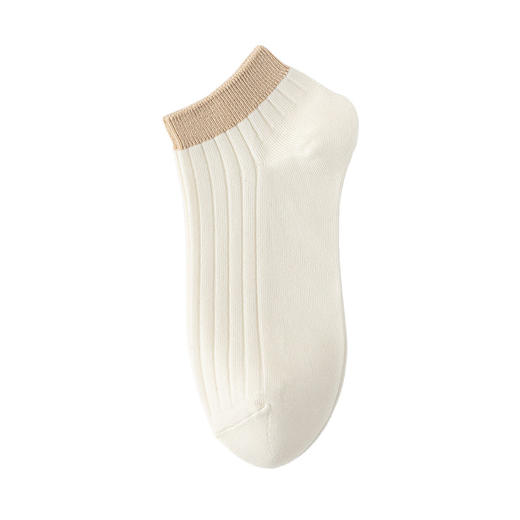 【脚腕粗杠短袜】男士短袜良品透气纯色袜子四季运动休闲双针抗菌防臭吸汗 商品图4