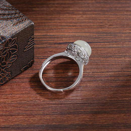 子佩集S925银【玉瑞祥和】戒指【JZ06848】纯银和田玉镀金2504 商品图4