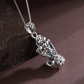 子佩集S925银【瑞兽呈祥】吊坠【FJDZ003】纯银貔貅镶嵌(不含链)2504