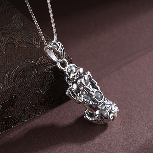 子佩集S925银【瑞兽呈祥】吊坠【FJDZ003】纯银貔貅镶嵌(不含链)2504 商品图1