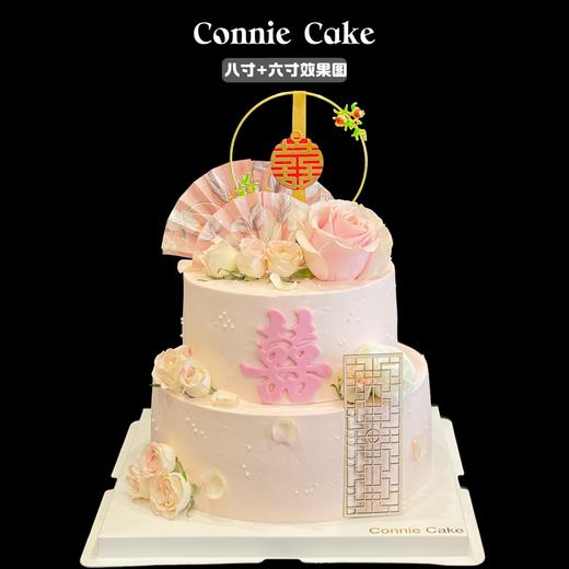 鲜花氛围感结婚蛋糕 双层+纸杯蛋糕 商品图1