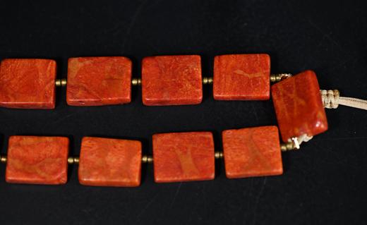 老铜嘎乌盒草珊瑚项链 商品图3