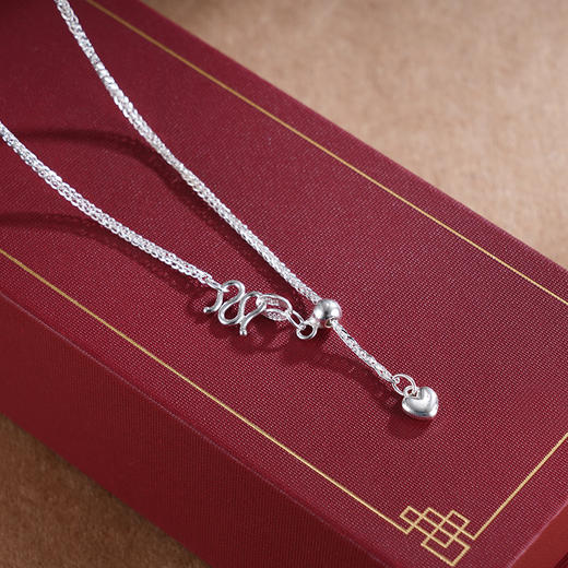 子佩集S990银【福福相至】套链【MXTL029】纯银花丝平安扣福项链2504 商品图4