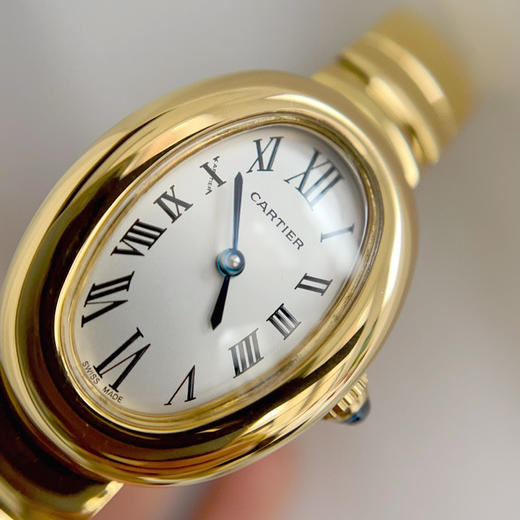 卡地亚浴缸Baignoire1920系列，进口瑞士石英机芯，316L精钢表壳表链，淬火钢蓝指针，标志性罗马表盘，弧形水晶镜面，月牙形表链环环相扣❕❕❕ 商品图0