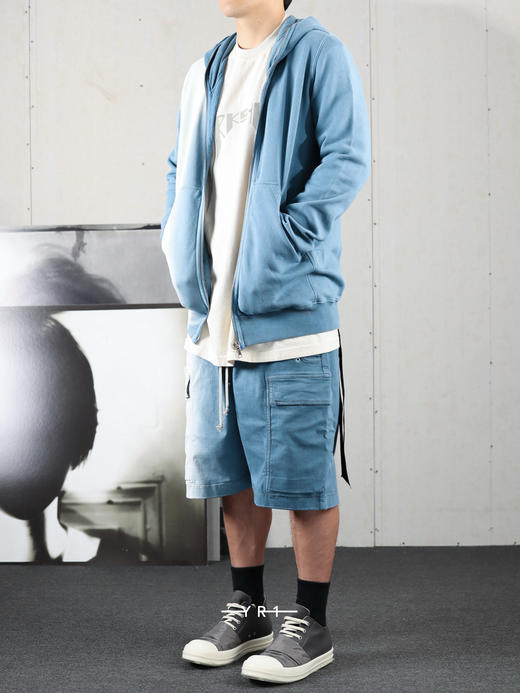 Rick Owens Drkshdw | HOLLYWOOD渐变蓝连帽衫 商品图1