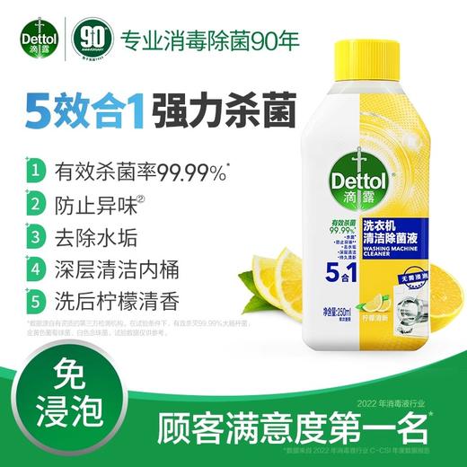 滴露洗衣机清洁除菌液柠檬250ml 商品图1