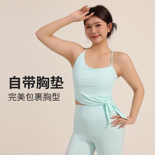 【限时秒】YOGACODE【火树银花系列】细肩带胖mm瑜伽吊带背心女加大胸垫不跑杯DWU215153 商品图3