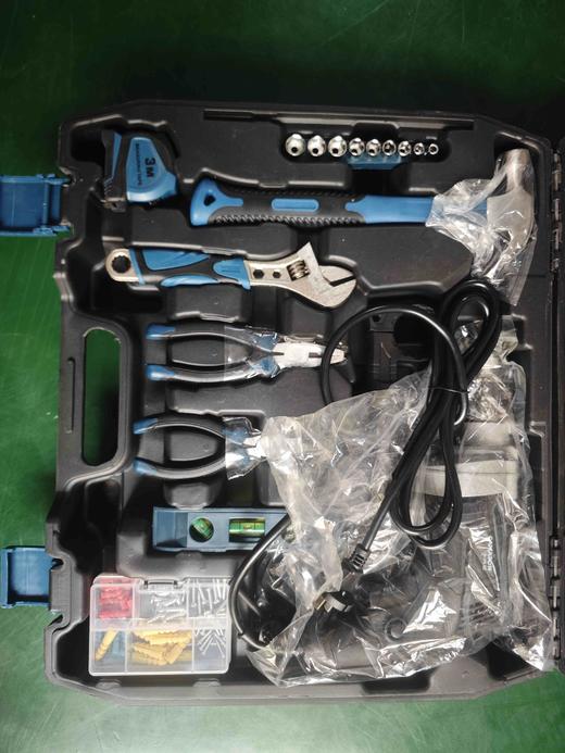 【货号04394A】包邮卡玛顿带电钻包邮电钻套盒卡玛顿13毫米电钻套装工具箱子全套手动工具 商品图5
