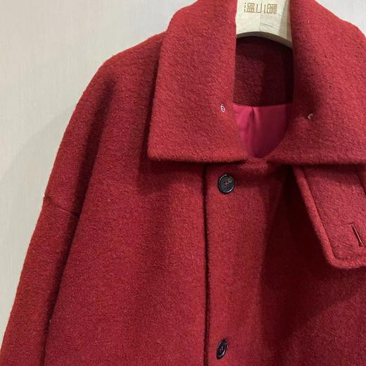 【线上专属】羊毛大衣（24801179胭脂-设计师） 商品图1