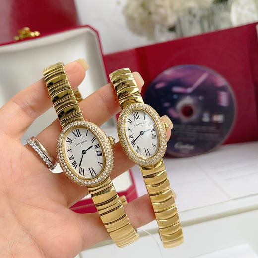 卡地亚浴缸Baignoire1920系列，进口瑞士石英机芯，316L精钢表壳表链，淬火钢蓝指针，标志性罗马表盘，弧形水晶镜面，月牙形表链环环相扣❕❕❕ 商品图9