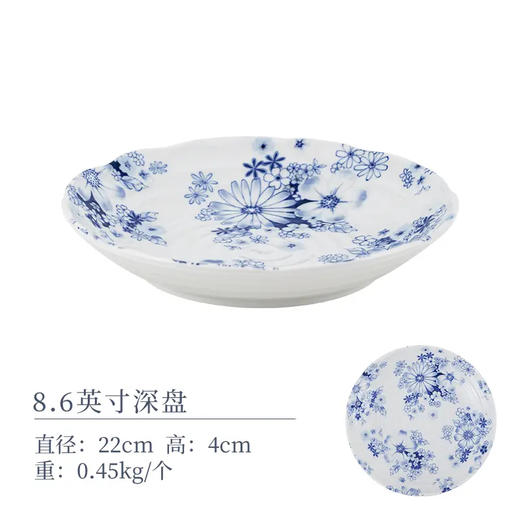 日本进口花集8.6英寸深盘 商品图0