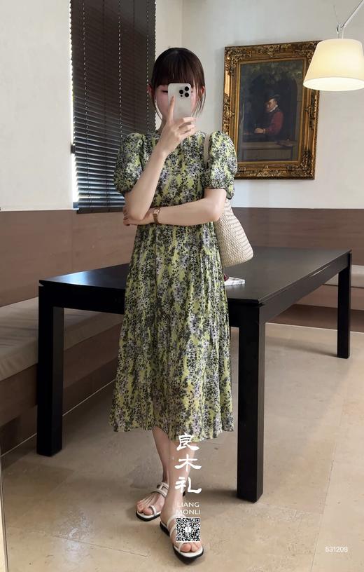 【现货】良木礼绿底印花连衣裙（531208） 商品图1