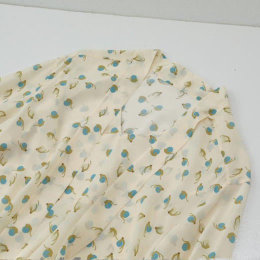 「K」洛诗琳13720气质真丝印花上衣2025夏季新款桑蚕丝飘带衬衫女22279 商品图4