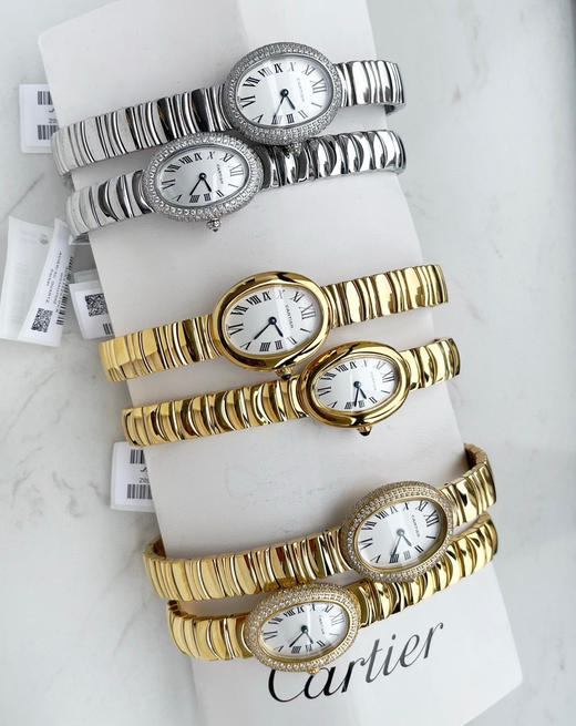 卡地亚浴缸Baignoire1920系列，进口瑞士石英机芯，316L精钢表壳表链，淬火钢蓝指针，标志性罗马表盘，弧形水晶镜面，月牙形表链环环相扣❕❕❕ 商品图14