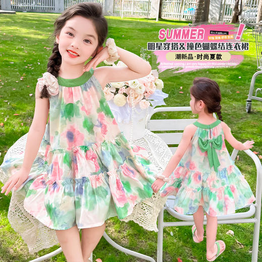 2025年夏款新款多巴胺花朵裙 韩版网红潮流连衣裙 商品图10