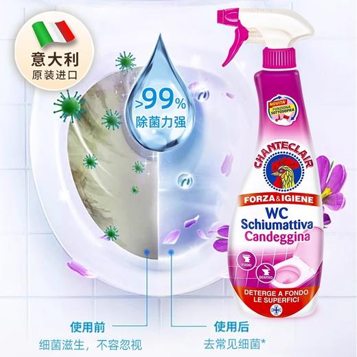 大公鸡管家 马桶洁厕液（漂白款）粉625ml 商品图4