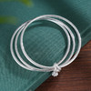 子佩集S999银【两世成欢】手镯【ZZSZ011】纯银三个圈莲蓬2504 商品缩略图1