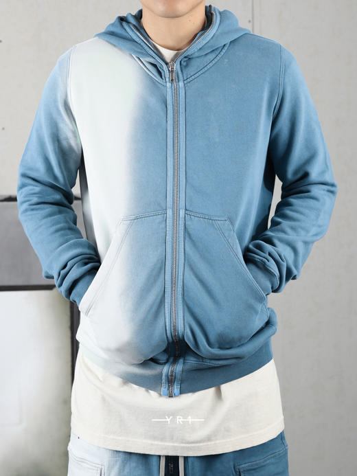 Rick Owens Drkshdw | HOLLYWOOD渐变蓝连帽衫 商品图5