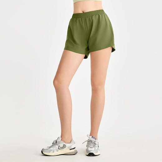 【限时秒】YOGACODE【火树银花系列】凉感运动短裤女假两件防走光后腰汗巾孔瑜伽短裤DWK115127 商品图3