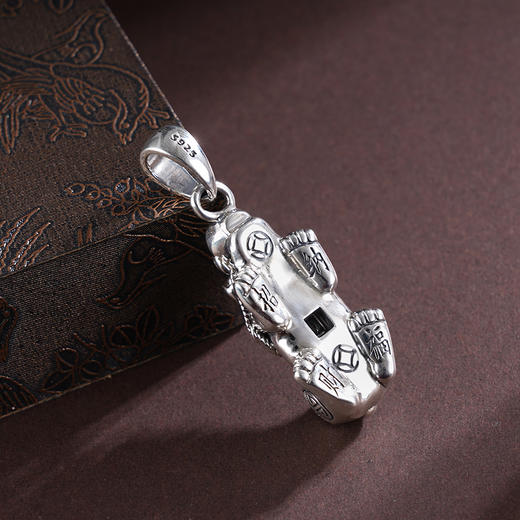 子佩集S925银【瑞兽呈祥】吊坠【FJDZ003】纯银貔貅镶嵌(不含链)2504 商品图5