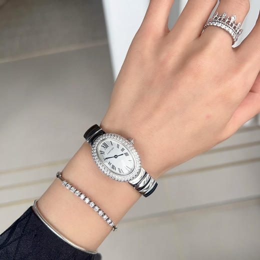 卡地亚浴缸Baignoire1920系列，进口瑞士石英机芯，316L精钢表壳表链，淬火钢蓝指针，标志性罗马表盘，弧形水晶镜面，月牙形表链环环相扣❕❕❕ 商品图14