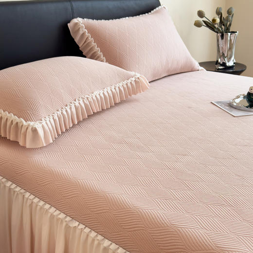 夏季设计师款A类凉感床裙款凉席三件套 商品图9