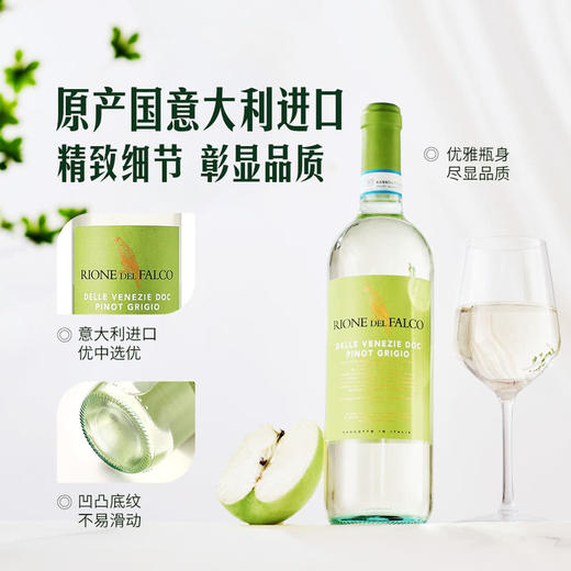MM 山姆 Rione del Falco意大利进口 灰皮诺干白葡萄酒 750ml 商品图3