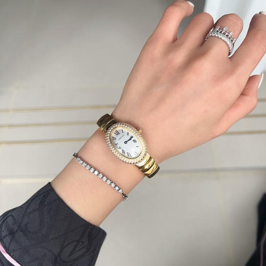 卡地亚浴缸Baignoire1920系列，进口瑞士石英机芯，316L精钢表壳表链，淬火钢蓝指针，标志性罗马表盘，弧形水晶镜面，月牙形表链环环相扣❕❕❕ 商品图13