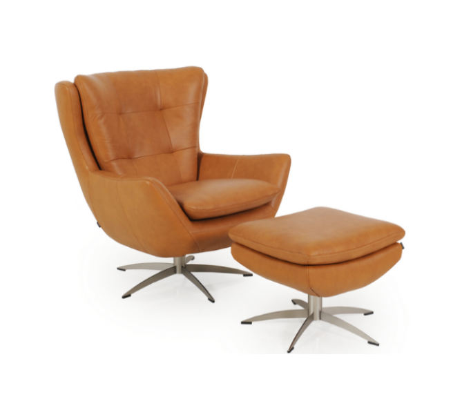 懂窝 | 布伦达 皮艺休闲椅 Brenda Leather Accent Chair