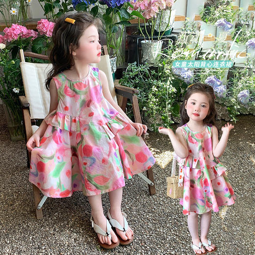 2025年夏款新款多巴胺花朵裙 韩版网红潮流连衣裙 商品图3