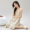 自然醒墨香（带胸垫）睡裙夏季女款牛奶丝无袖吊带性感睡衣裙子短裤夏天家居服QH 商品缩略图4